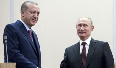 Vladimir Putin with Tayyip Erdogan 